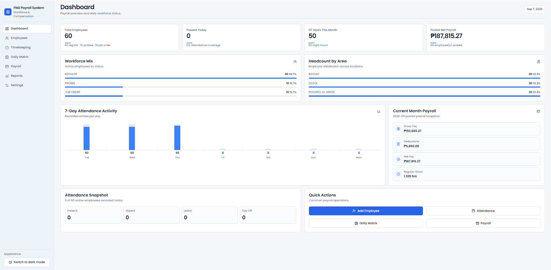 FNG Payroll System preview